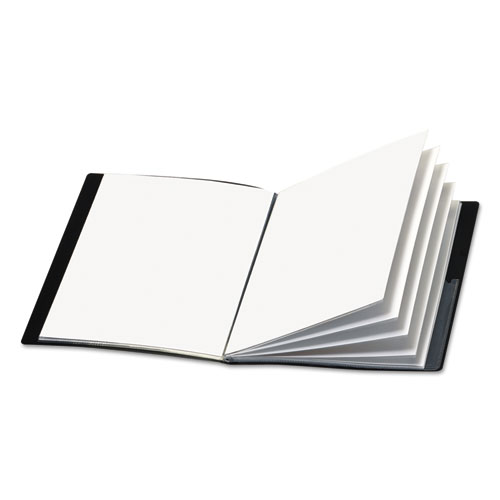 Image of Cardinal® Showfile Display Book With Custom Cover Pocket, 24 Letter-Size Sleeves, Black