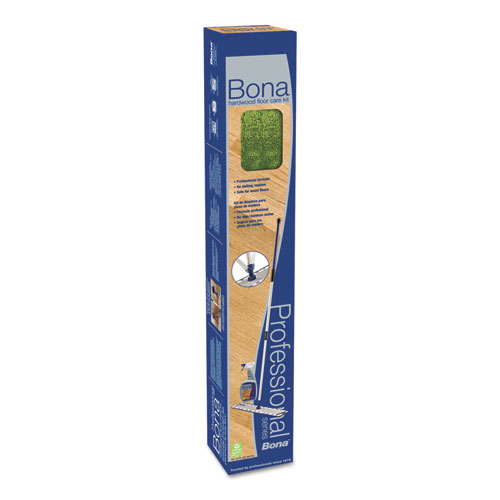 Bona® Hardwood Floor Care Kit, 18" Wide Microfiber Head, 72" Silver/Blue Aluminum Handle
