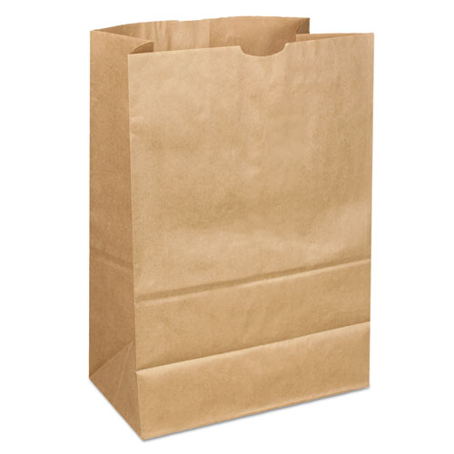 Grocery Paper Bags, 40 lb Capacity, 1/6 BBL, 12" x 7" x 17", Kraft, 400 Bags