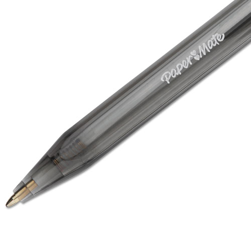 InkJoy 100 RT Ballpoint Pen, Retractable, Medium 1 mm, Black Ink, Smoke/Black Barrel, 20/Pack