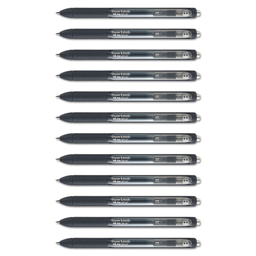 Image of Paper Mate® Inkjoy Gel Pen, Retractable, Medium 0.7 Mm, Black Ink, Black Barrel, Dozen