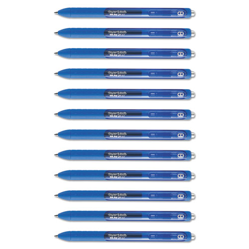 InkJoy Retractable Gel Pen, Medium 0.7mm, Blue Ink/Barrel, Dozen
