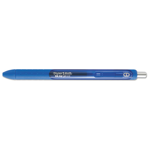 InkJoy Retractable Gel Pen, Micro 0.5mm, Blue Ink/Barrel, Dozen