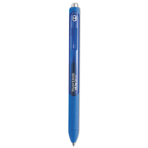 Image of Paper Mate® Inkjoy Gel Pen, Retractable, Medium 0.7 Mm, Blue Ink, Blue Barrel, Dozen
