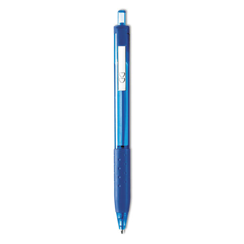 InkJoy 300 RT Ballpoint Pen, Retractable, Medium 1 mm, Blue Ink, Blue Barrel, Dozen