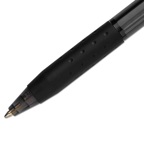 Image of InkJoy 300 RT Ballpoint Pen, Refillable, Retractable, Medium 1 mm, Black Ink, Black Barrel, Dozen