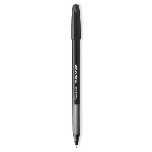 Paper Mate® Inkjoy 100 Ballpoint Pen/Stylus, Stick, Medium 1 Mm, Black Ink, Black Barrel, Dozen