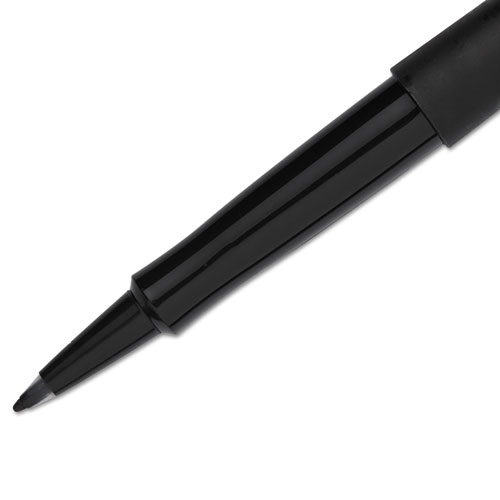 Image of Point Guard Flair Felt Tip Porous Point Pen, Stick, Medium 0.7 mm, Black Ink, Black Barrel, 36/Box