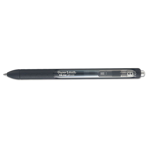 Image of Paper Mate® Inkjoy Gel Pen, Retractable, Micro 0.5 Mm, Black Ink, Black Barrel, Dozen