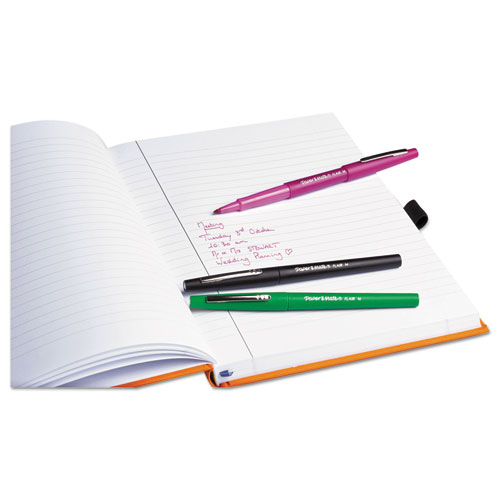 Image of Paper Mate® Point Guard Flair Felt Tip Porous Point Pen, Stick, Medium 0.7 Mm, Purple Ink, Purple Barrel, Dozen