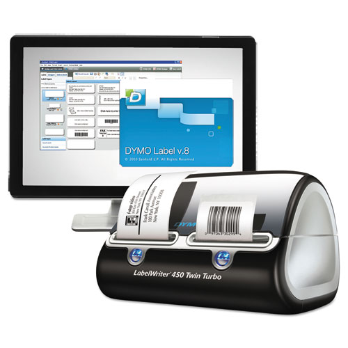 Image of Dymo® Labelwriter 450 Twin Turbo Label Printer, 71 Labels/Min Print Speed, 5.5 X 8.4 X 7.4