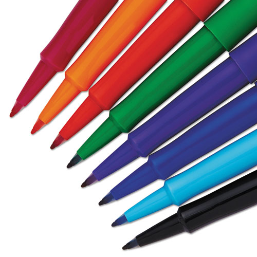 Point Guard Flair Felt Tip Porous Point Pen, Stick, Bold 1.4 mm, Assorted Ink and Barrel Colors, 48/Pack