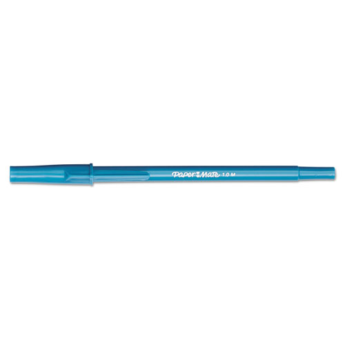 Write Bros. Stick Ballpoint Pen, Medium 1mm, Blue Ink/Barrel, Dozen