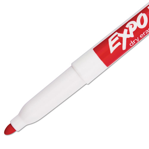 Image of Expo® Low-Odor Dry-Erase Marker, Fine Bullet Tip, Red, Dozen