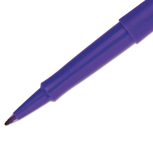 Image of Point Guard Flair Felt Tip Porous Point Pen, Stick, Medium 0.7 mm, Purple Ink, Purple Barrel, Dozen