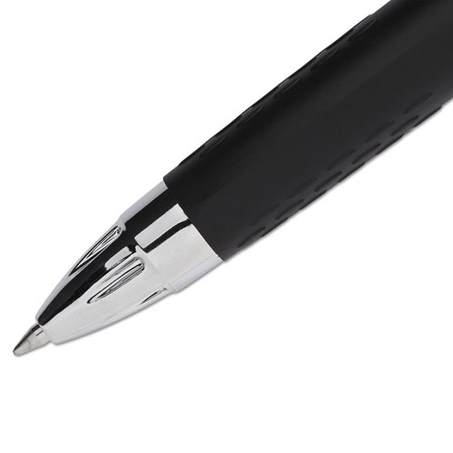 Signo 207 Retractable Gel Pen, 0.7mm, Black Ink, Translucent Black Barrel, 4/Pack