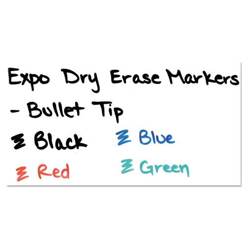 Image of Expo® Low-Odor Dry-Erase Marker, Medium Bullet Tip, Blue, Dozen
