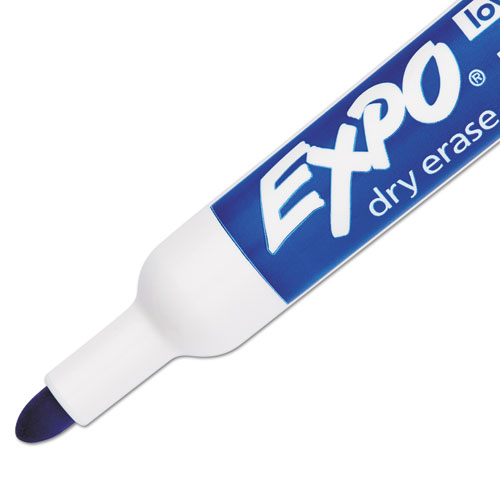 Low-Odor Dry-Erase Marker, Medium Bullet Tip, Blue, Dozen