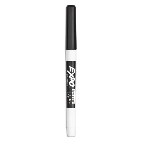 Low-Odor Dry-Erase Marker Value Pack, Fine Bullet Tip, Black, 36/Box