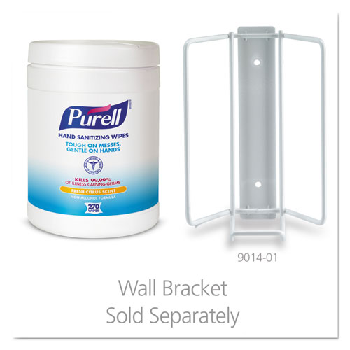 Image of Purell® Sanitizing Hand Wipes, 6.75 X 6, Fresh Citrus, White, 270/Canister, 6 Canisters/Carton