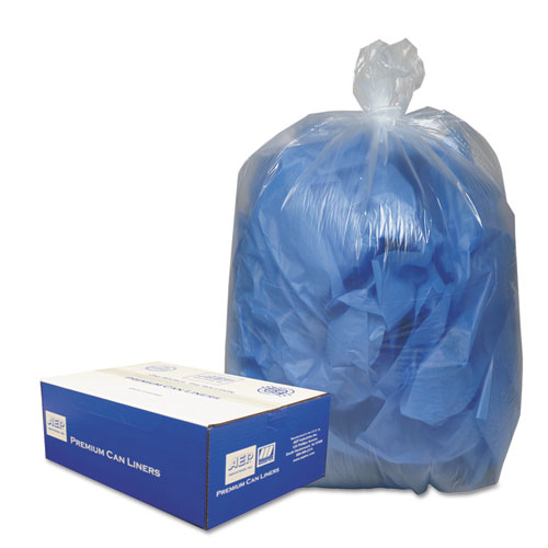 Classic Clear Linear Low-Density Can Liners, 10 gal, 0.6 mil, 24" x 23", Clear, 25 Bags/Roll, 20 Rolls/Carton