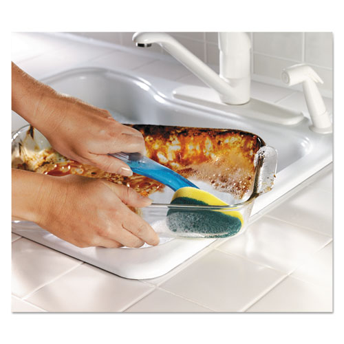 Heavy-Duty Soap-Dispensing Dishwand, 2 1/2" x 9 1/2", Yellow/Green
