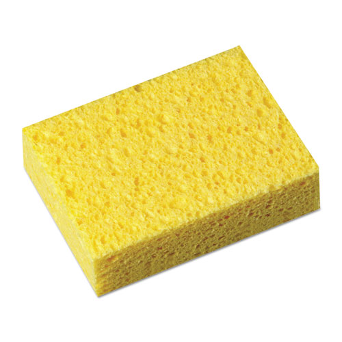 Image of Commercial Cellulose Sponge, Yellow, 4.25 x 6, 1.6" Thick, Yellow