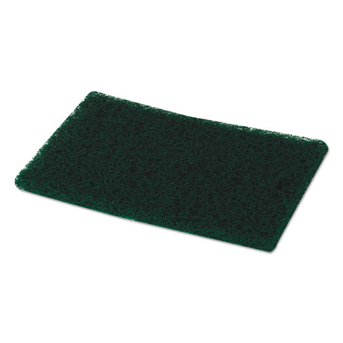 Image of Heavy-Duty Scour Pad, 6 x 9, Green 15/Carton