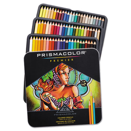 Prismacolor® Premier Colored Pencil, 0.7 mm, 2H (#4), Assorted Lead and  Barrel Colors, 72/Pack