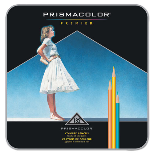 Prismacolor 20045 Col-Erase 12 Carmine Red Woodcase Barrel 0.7