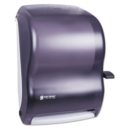 San Jamar® Lever Roll Towel Dispenser, Classic, 12.94 x 9.25 x 16.5, Transparent Black Pearl