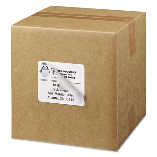 Image of Avery® Shipping Labels W/ Trueblock Technology, Laser Printers, 3.33 X 4, White, 6/Sheet, 100 Sheets/Box