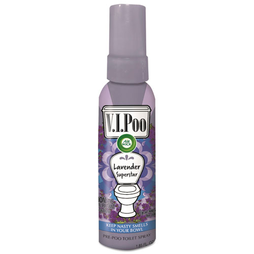 V.I. Poo Pre-Poo Toilet Spray, Lavender Superstar, 1.85oz Spray Bottle, 6/Carton