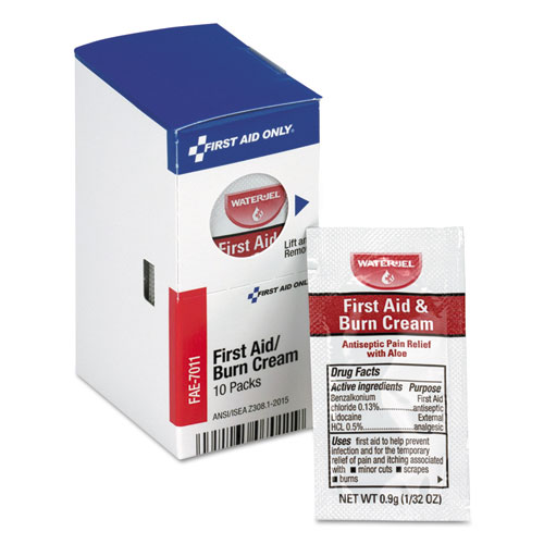 First Aid Only™ Smartcompliance Burn Cream, 0.9 G Packet, 10/Box