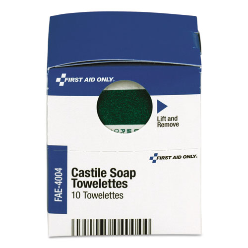 Image of First Aid Only™ Smartcompliance Castile Soap Towelettes, 10/Box