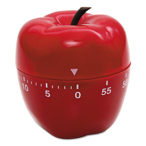 Shaped Timer, 4" dia., Red Apple | by Plexsupply