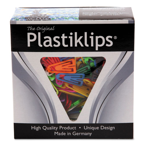 Image of Baumgartens® Plastiklips Paper Clips, Small, Smooth, Assorted Colors, 1,000/Box
