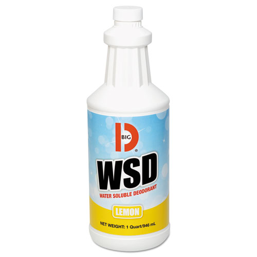 Water-Soluble Deodorant, Lemon Scent, 32 oz Bottle, 12/Carton