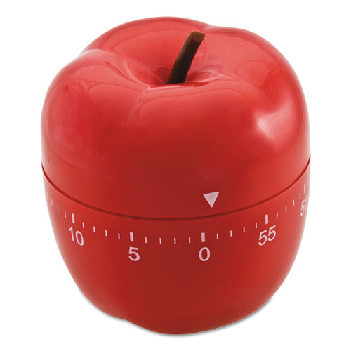 Shaped Timer, 4" Diameter x 4"h, Red Apple
