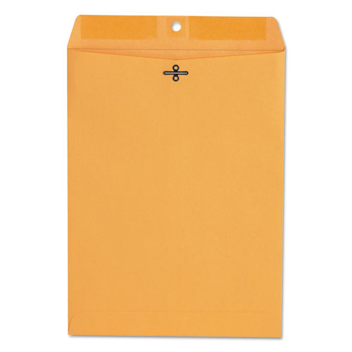 Image of Kraft Clasp Envelope, #90, Square Flap, Clasp/Gummed Closure, 9 x 12, Brown Kraft, 100/Box