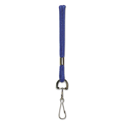 Rope Lanyard with Hook, 36", Nylon, Blue | by Plexsupply