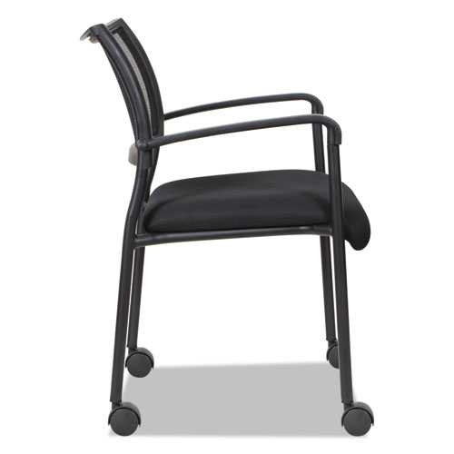 Image of Alera® Eikon Series Stacking Mesh Guest Chair, 20.86" X 24.01" X 33.07", Black Seat, Black Back, Black Base, 2/Carton