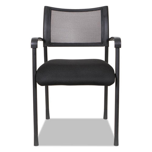 Image of Alera® Eikon Series Stacking Mesh Guest Chair, 20.86" X 24.01" X 33.07", Black Seat, Black Back, Black Base, 2/Carton