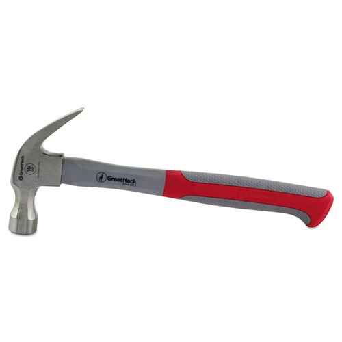 Great Neck® 16 Oz Claw Hammer With High-Visibility Orange Fiberglass Handle