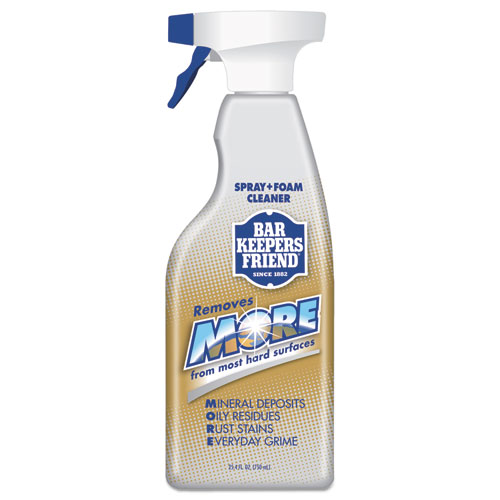Bar Keepers Friend® MORE Spray + Foam Cleaner, 25.4 oz Spray Bottle, Citrus, 6/Carton