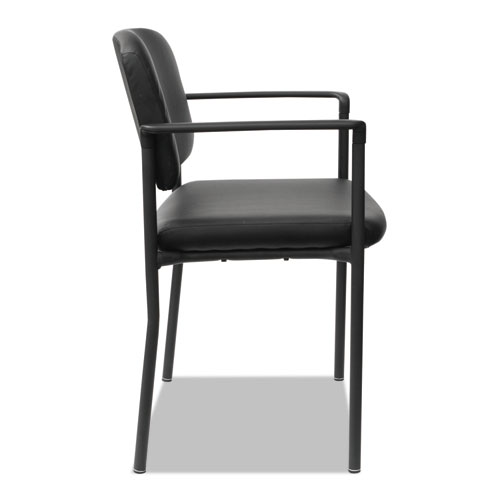 Image of Alera® Sorrento Series Ultra-Cushioned Stacking Guest Chair, 25.59" X 24.01" X 33.85", Black, 2/Carton