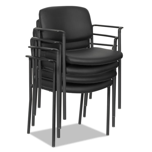 Alera Sorrento Series Ultra-Cushioned Stacking Guest Chair, 25.59" x 24.01" x 33.85", Black, 2/Carton