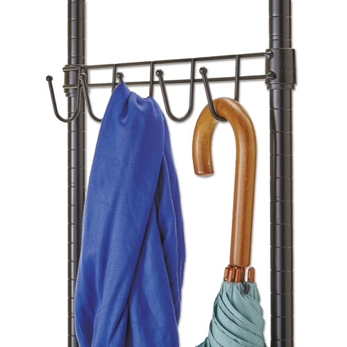Image of Wire Shelving Garment Rack, 40 Garments, 48w x 18d x 75h, Black