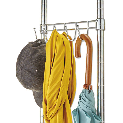 Image of Wire Shelving Garment Rack, 40 Garments, 48w x 18d x 75h, Silver