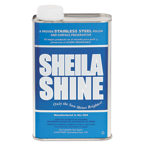 Sheila Shine Low VOC Stainless Steel Cleaner and Polish, 10 oz Spray Can, 12/Carton